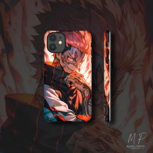 Ryomen Sukuna Supreme Phone Case: Unleash Cursed Elegance with this Exclusive Stylish Accessory!