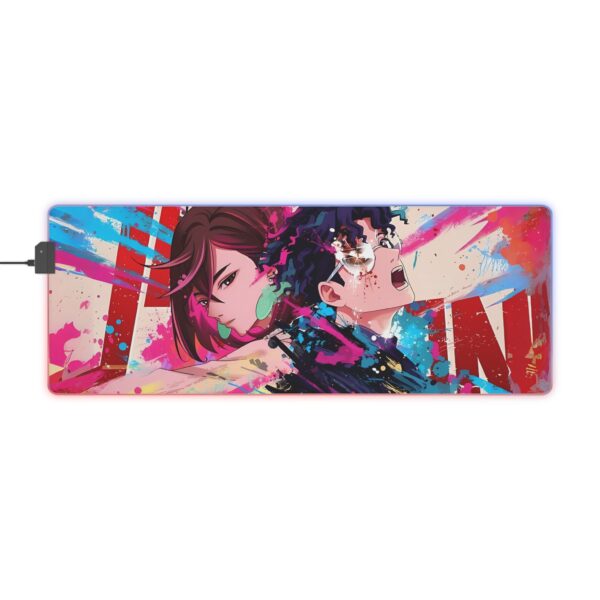 Ken Takakura & Momo Ayase Dandadan LED Gaming Mouse Pad: Light Up Your Supernatural Adventures - Image 10