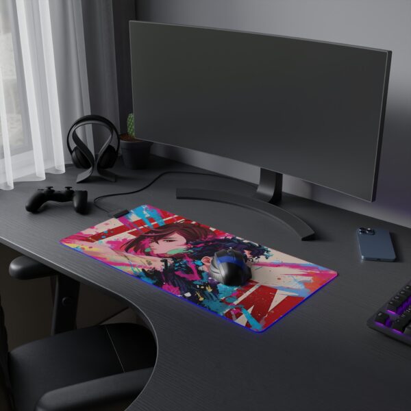 Ken Takakura & Momo Ayase Dandadan LED Gaming Mouse Pad: Light Up Your Supernatural Adventures - Image 5