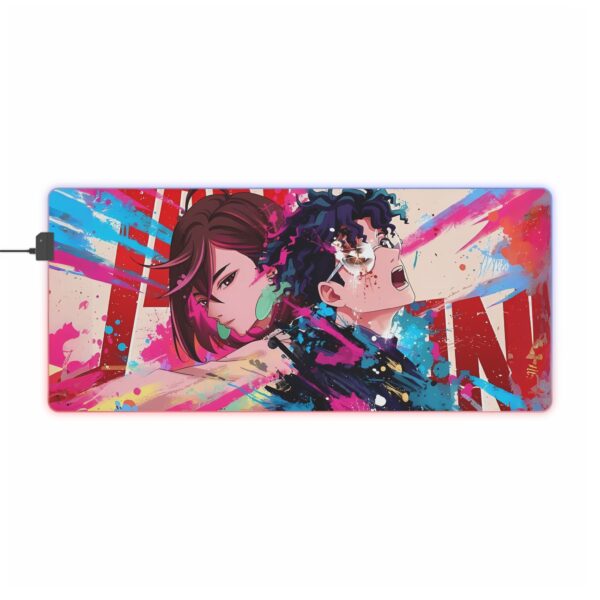 Ken Takakura & Momo Ayase Dandadan LED Gaming Mouse Pad: Light Up Your Supernatural Adventures - Image 14