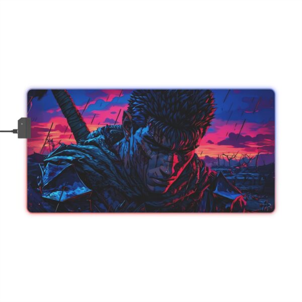 Guts Berserk Fight LED Gaming Mouse Pad – Unleash the Power of the Black Swordsman!