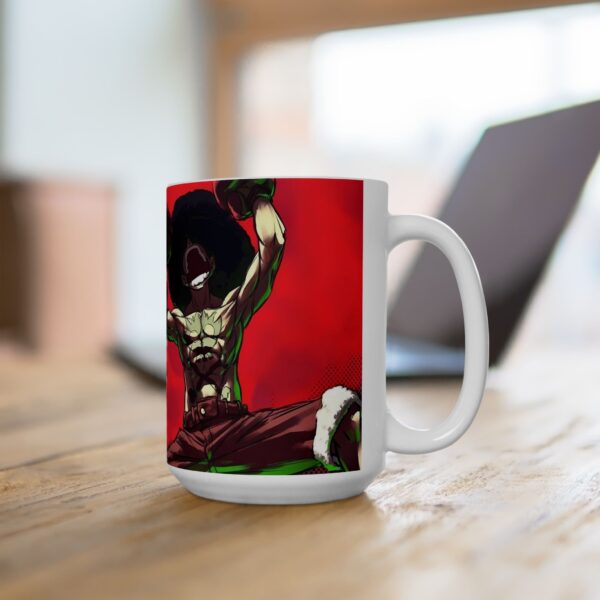 Afro Luffy Coffee Mug: Drink Up with the Champion’s Spirit - Image 8