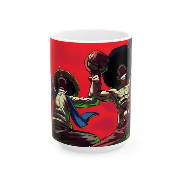 Afro Luffy Coffee Mug: Drink Up with the Champion’s Spirit - Image 5