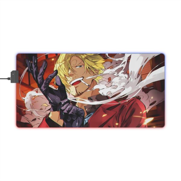 Sanji LED Gaming Mouse Pad: Ignite Your Setup with the Black Leg's Style!