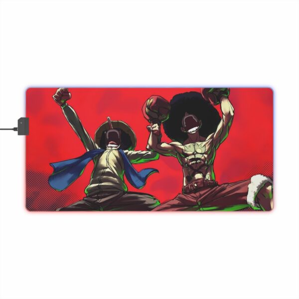 Afro Luffy and Usopp LED Gaming Mouse Pad: Power Up Your Gaming Setup! - Image 6