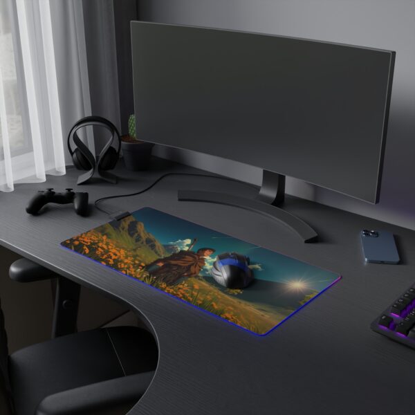 Berserk Guts Peaceful LED Gaming Mouse Pad – Embrace the Calm Before the Storm! - Image 5