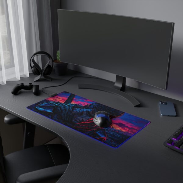 Guts Berserk Fight LED Gaming Mouse Pad – Unleash the Power of the Black Swordsman! - Image 5