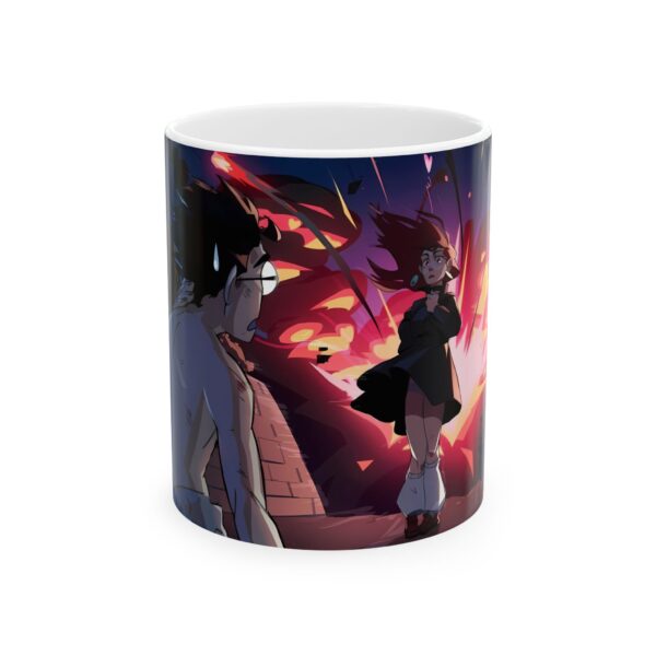 Okarun & Momo Ayase Dandadan Coffee Mug: Sip with the Spirit of Adventure and Power