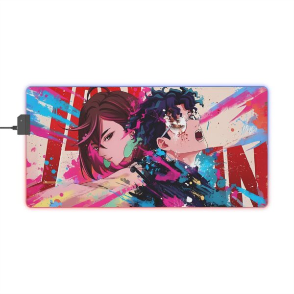 Ken Takakura & Momo Ayase Dandadan LED Gaming Mouse Pad: Light Up Your Supernatural Adventures