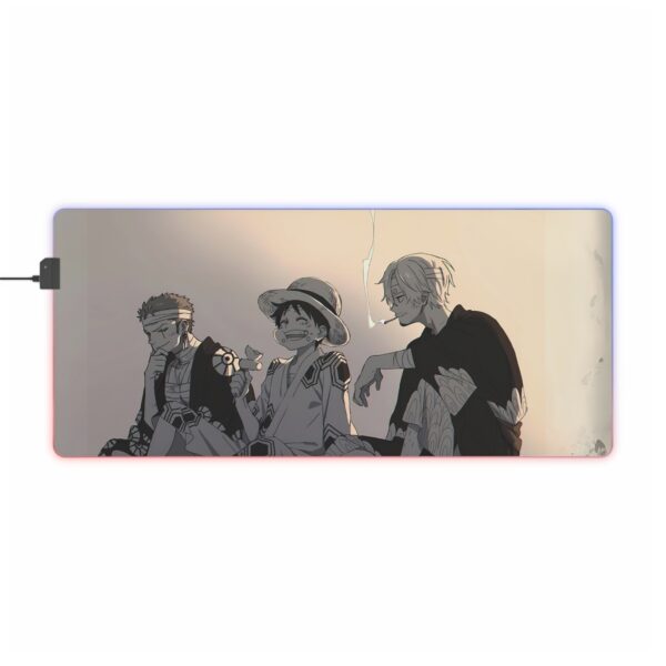 Luffy x Zoro x Sanji LED Gaming Mouse Pad: The Ultimate Straw Hat Pirates Collection! - Image 14