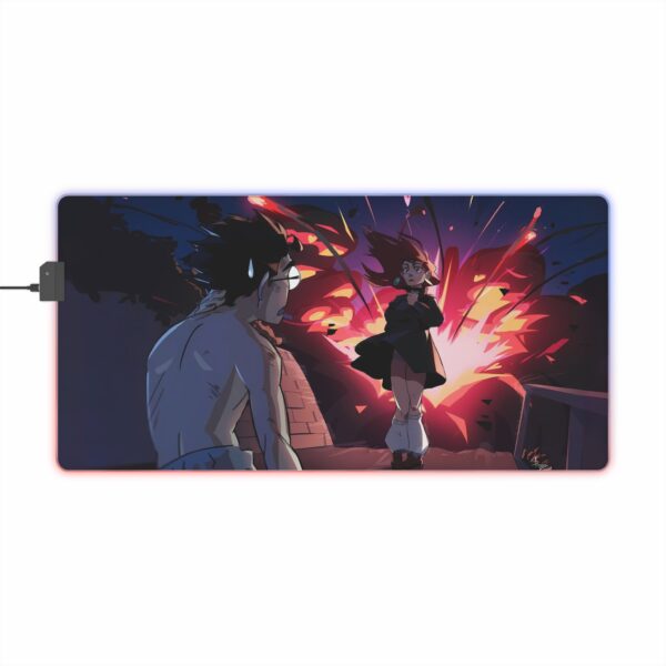 Okarun & Momo Ayase Dandadan LED Gaming Mouse Pad: Light Up the Supernatural Chaos - Image 6