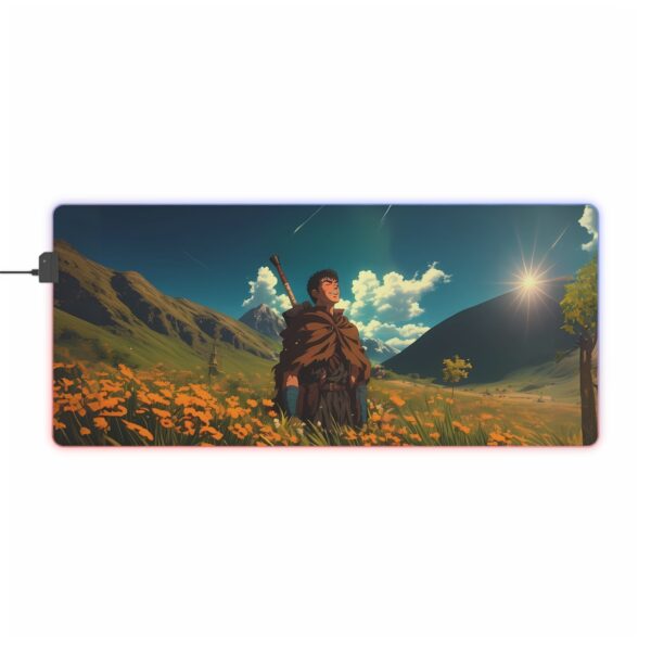 Berserk Guts Peaceful LED Gaming Mouse Pad – Embrace the Calm Before the Storm! - Image 14