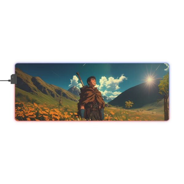 Berserk Guts Peaceful LED Gaming Mouse Pad – Embrace the Calm Before the Storm! - Image 10