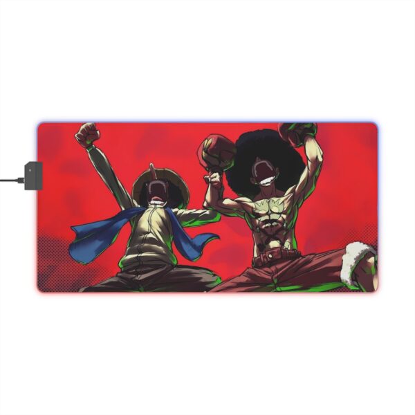 Afro Luffy and Usopp LED Gaming Mouse Pad: Power Up Your Gaming Setup!