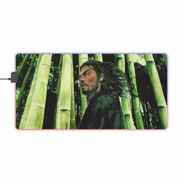 Miyamoto Musashi Peaceful LED Gaming Mouse Pad: Illuminate Your Path with Samurai Serenity - Image 6