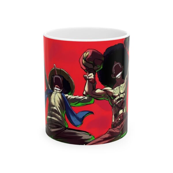 Afro Luffy Coffee Mug: Drink Up with the Champion’s Spirit